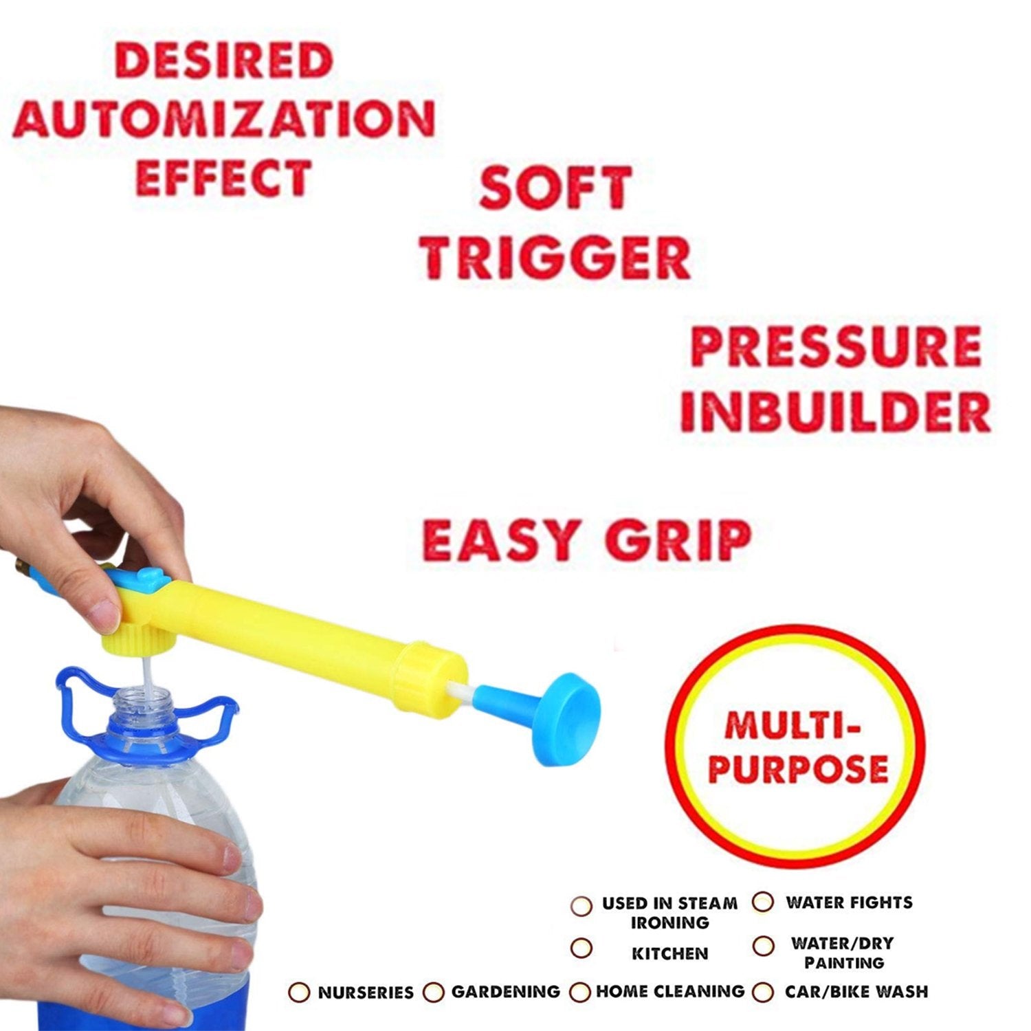 0468 Bottle Sprayer for Plants Garden Pesticide Car Wash with Adjustable Brass Nozzle Sprayer (Handheld Pump) - SkyShopy