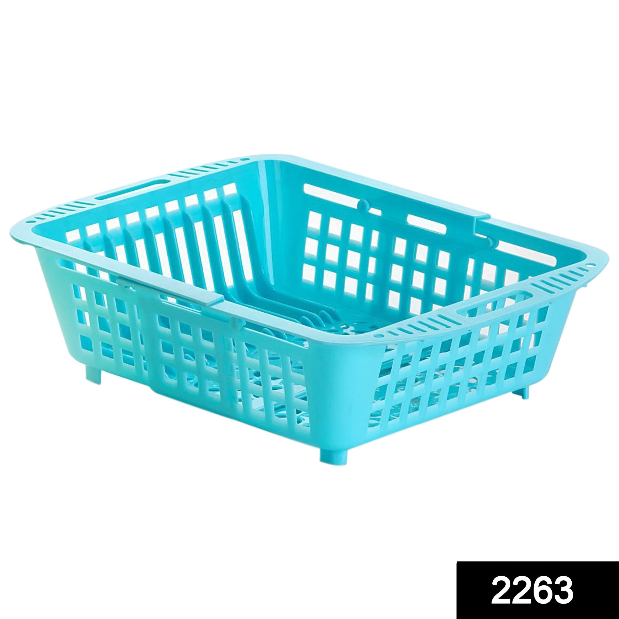 2263 Plastic Adjustable Over Sink Dish Drainer (Multi coloured) - SkyShopy