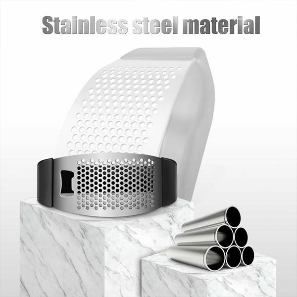 2281 Stainless Steel Garlic Presser /Crusher (Multicolour) - SkyShopy