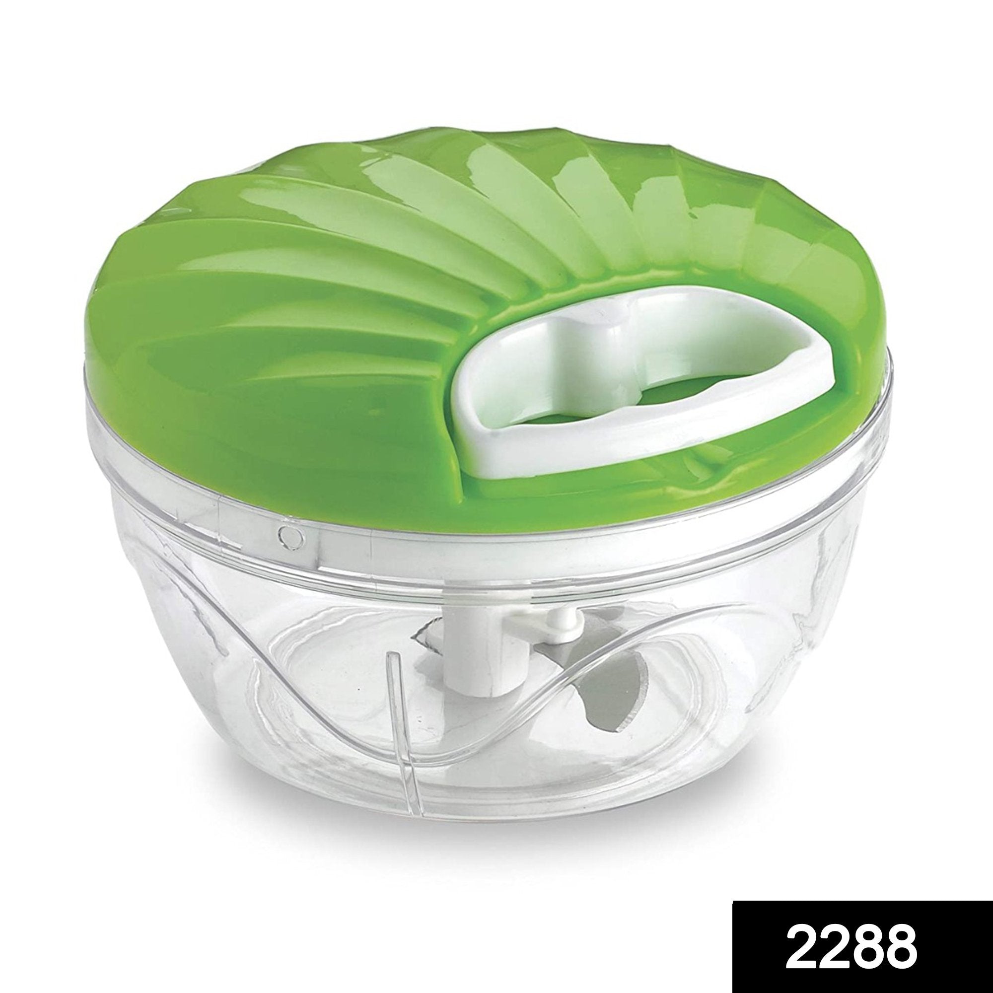 2288 Large Vegetable Chopper with 3 Blades (Multicolour) (550 ml) - SkyShopy