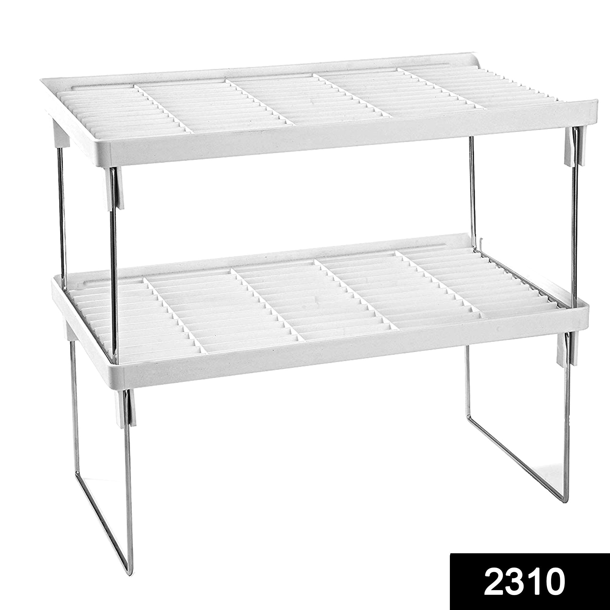 2310 Plastic 2 Layer Multi-Purpose Kitchen Storage Basket Rack - SkyShopy