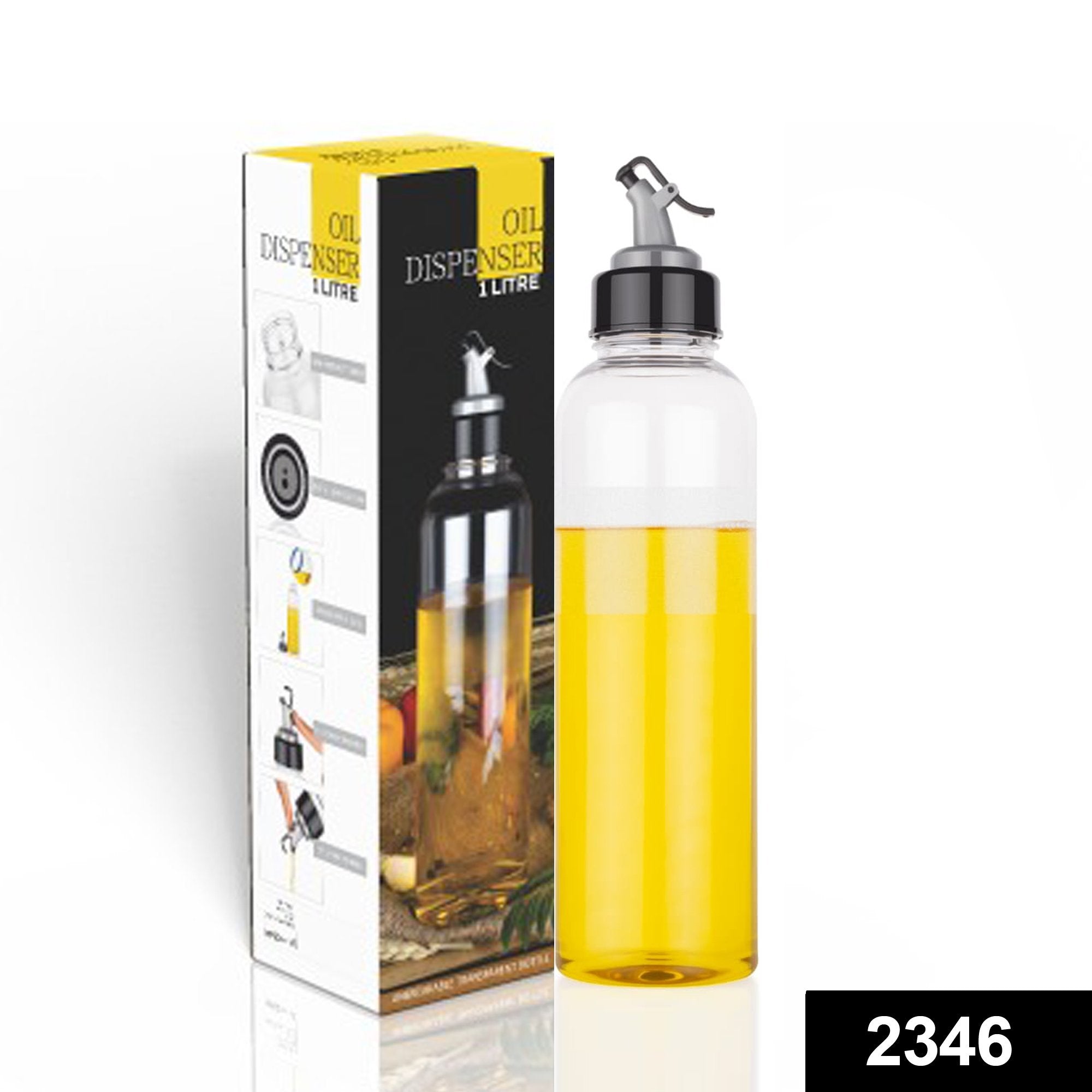 2346 Oil Dispenser Transparent Plastic Oil Bottle |  1 Liter