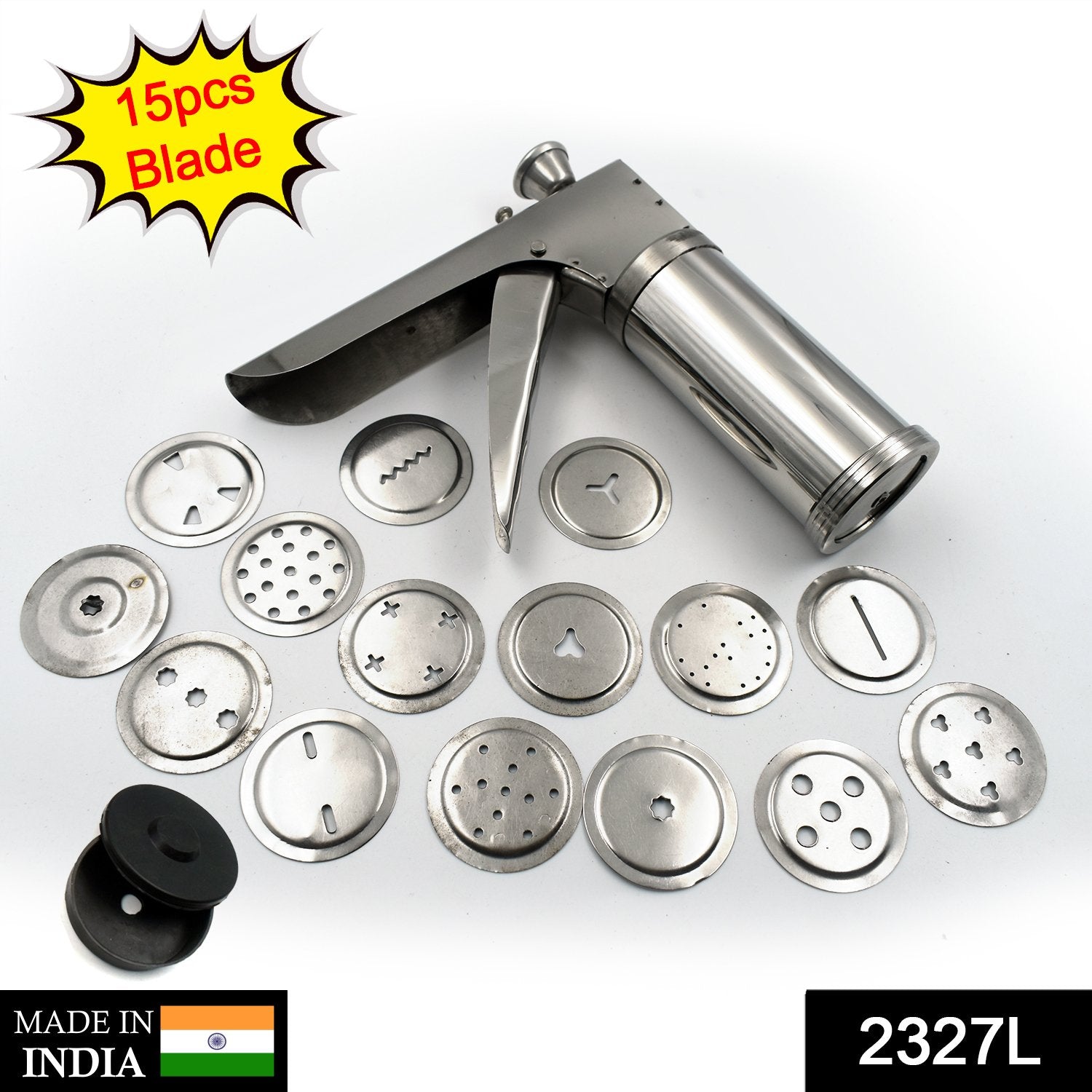 2327L 15 in 1 Stainless Steel Kitchen Press with Different Parts (Loose Packing)