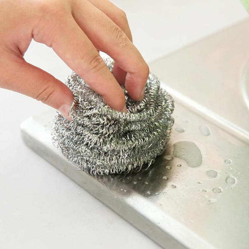 2388 Round Shape Stainless Steel Ball Scrubber (Pack of 12) - SkyShopy