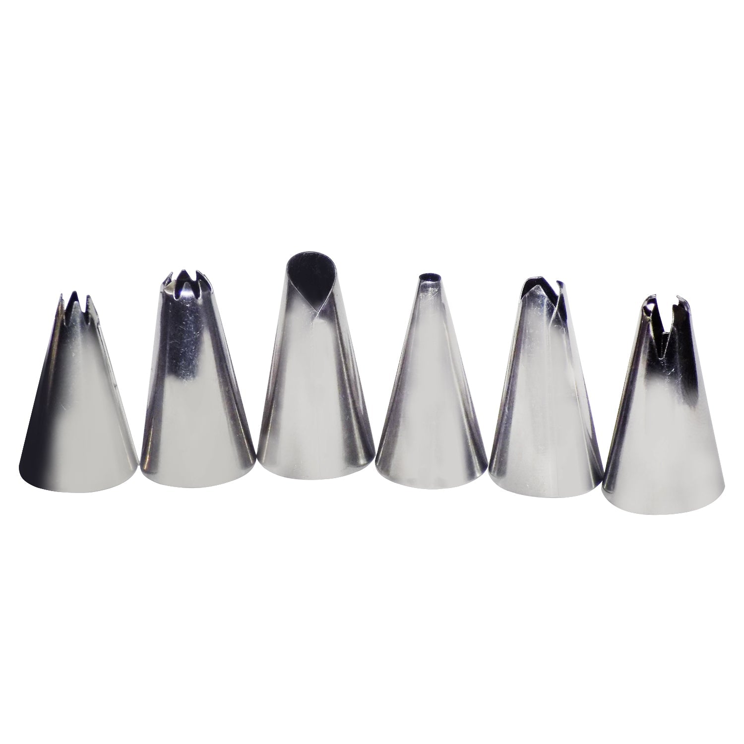 2517 Cake Decorating Stainless Steel Nozzle (6pcs) freeshipping - DeoDap