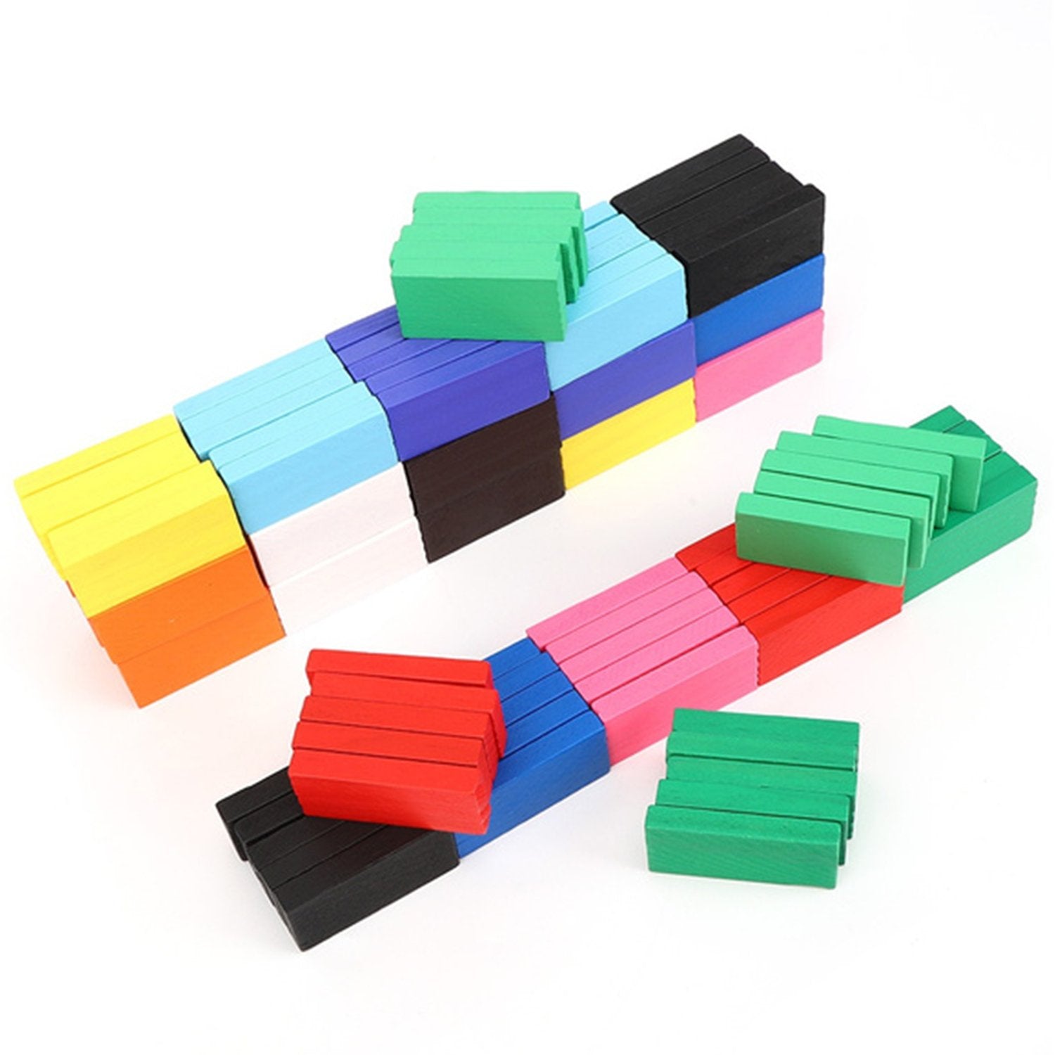 2530 120 pcs 12 Color Dominos Blocks Set - SkyShopy