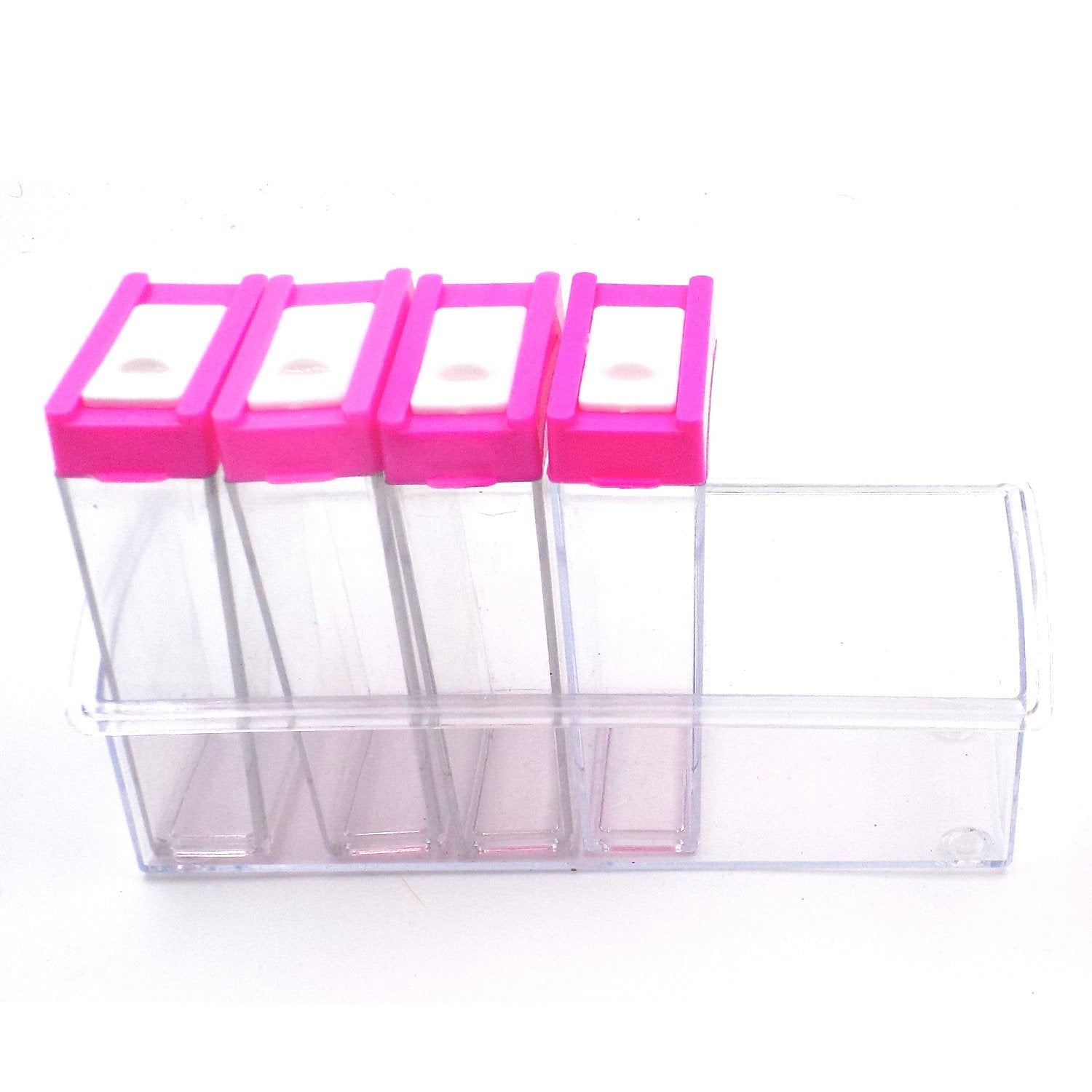 2531 Plastic Easy Flow Storage Box Container / Spice Jar / Cereal Dispenser - 6 Pcs