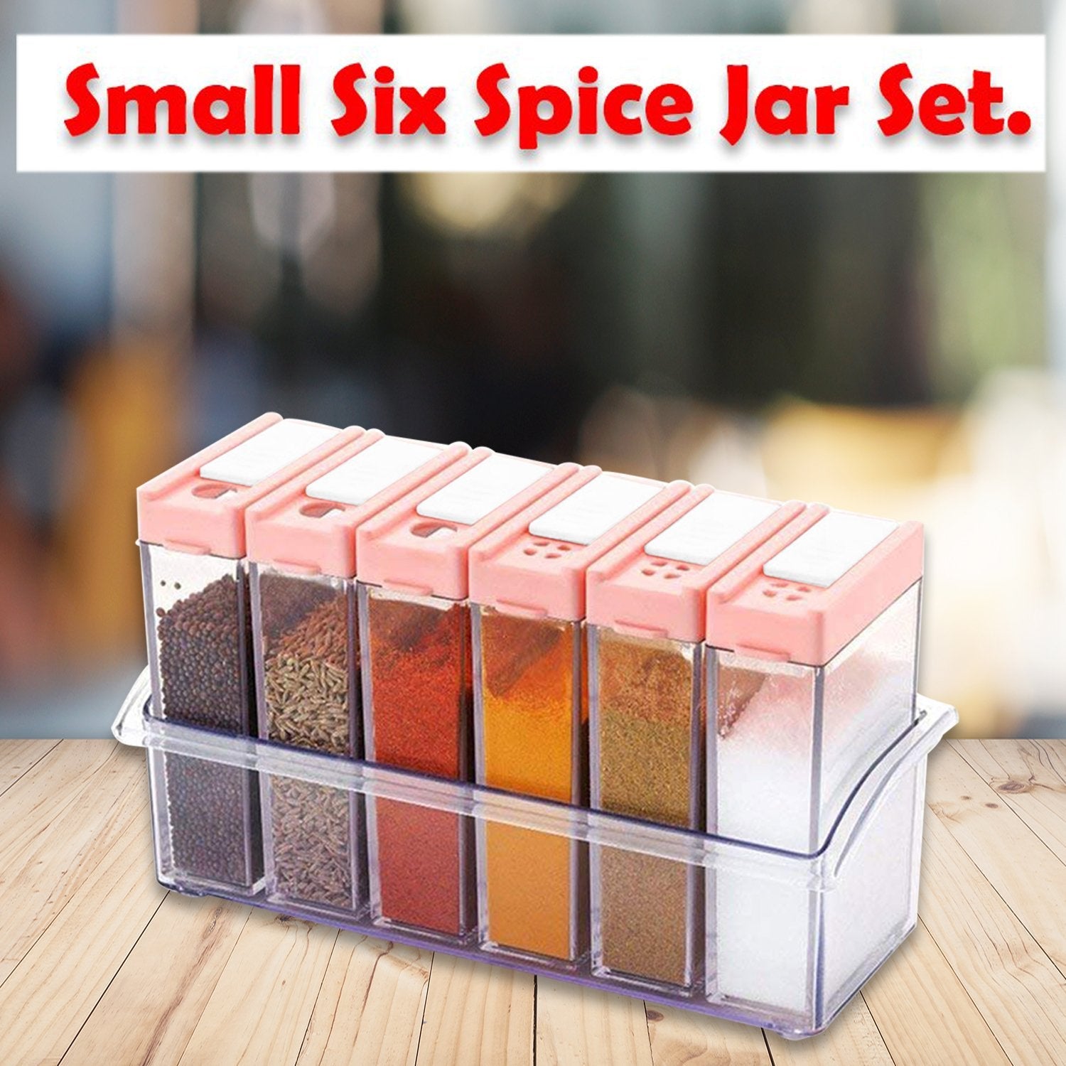 2532 Spice Jar Easy Flow Storage  Each 6Pc Set Of 4 freeshipping - DeoDap