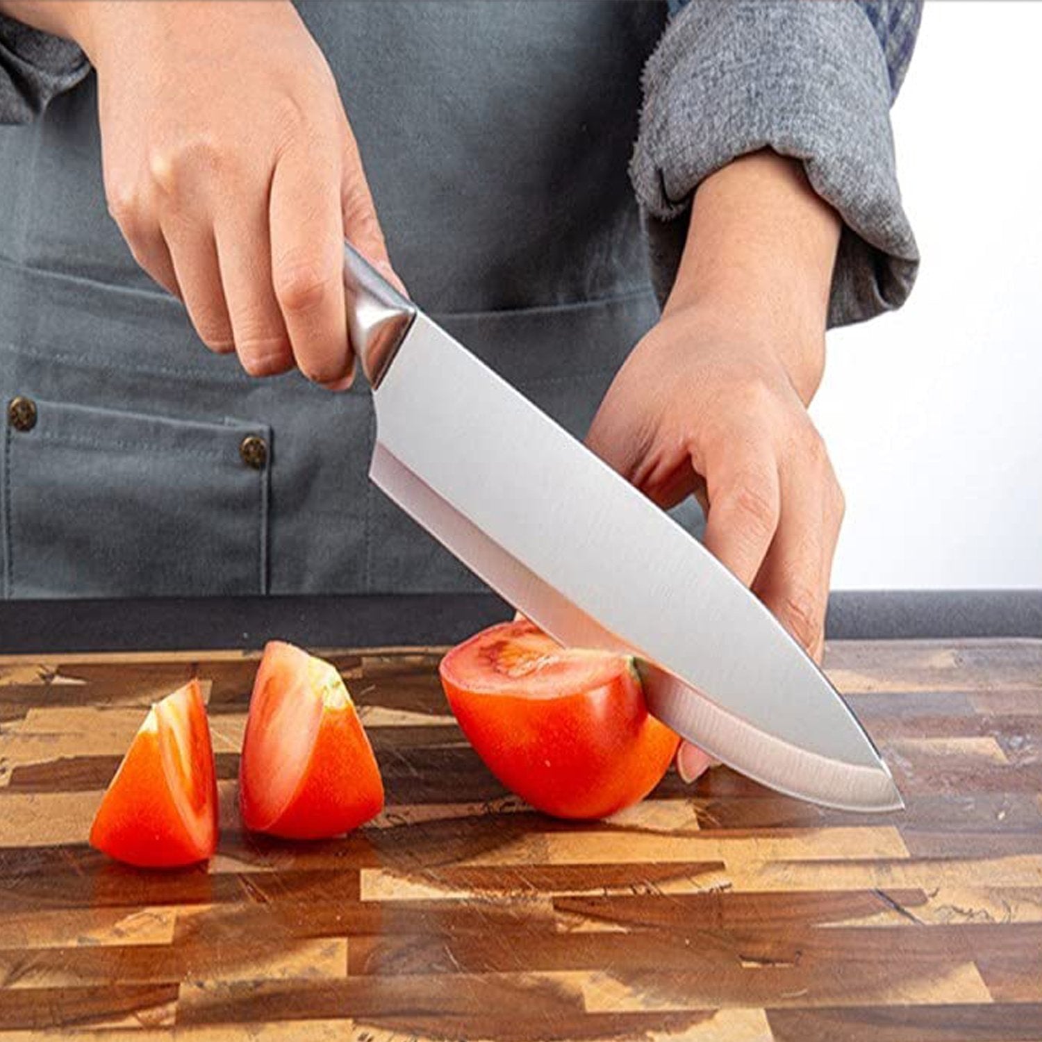 2546 Premium Stainless Steel Knives, Stainless Steel Handle Heavy Duty Blade (10 Inch)
