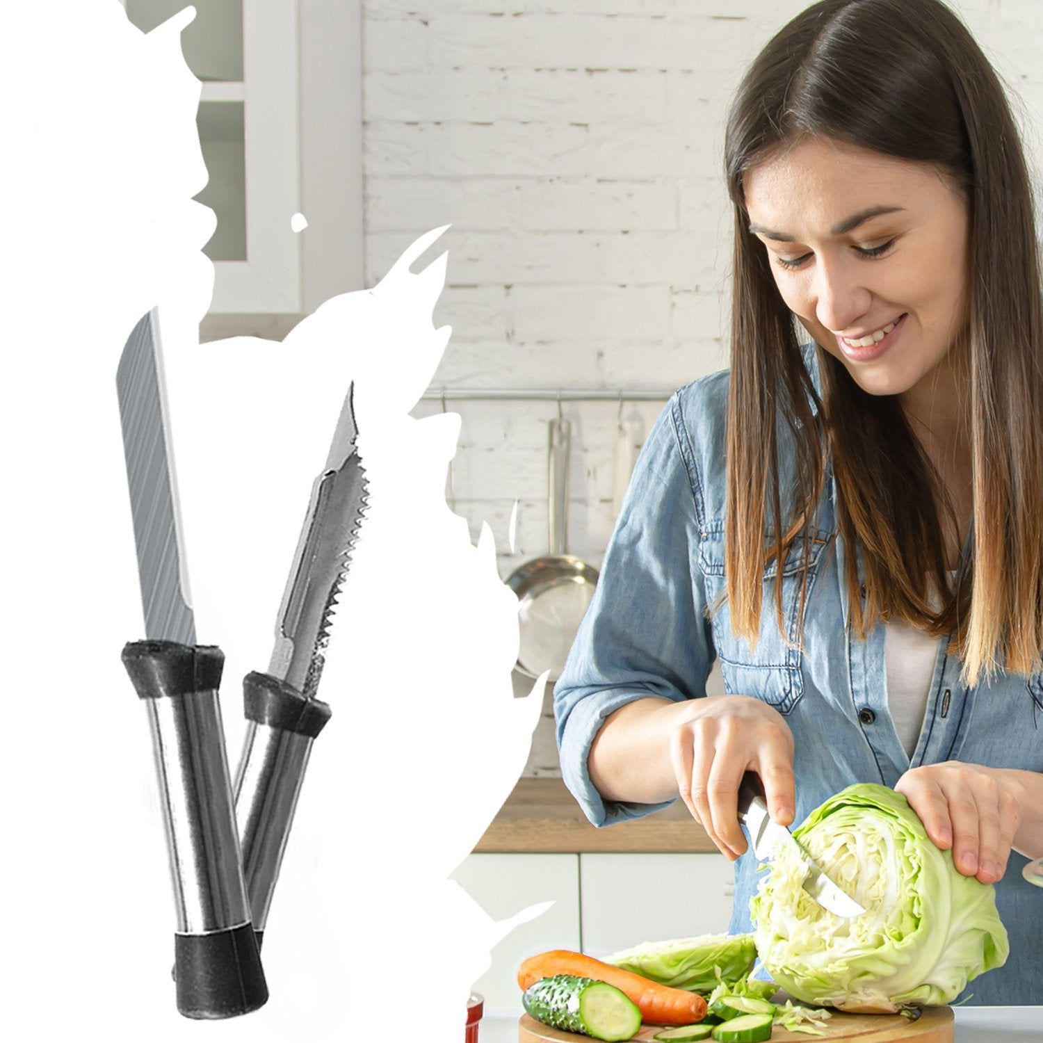 2552 Peeler Knife Combo for Home & Kitchen (Pack of 12)