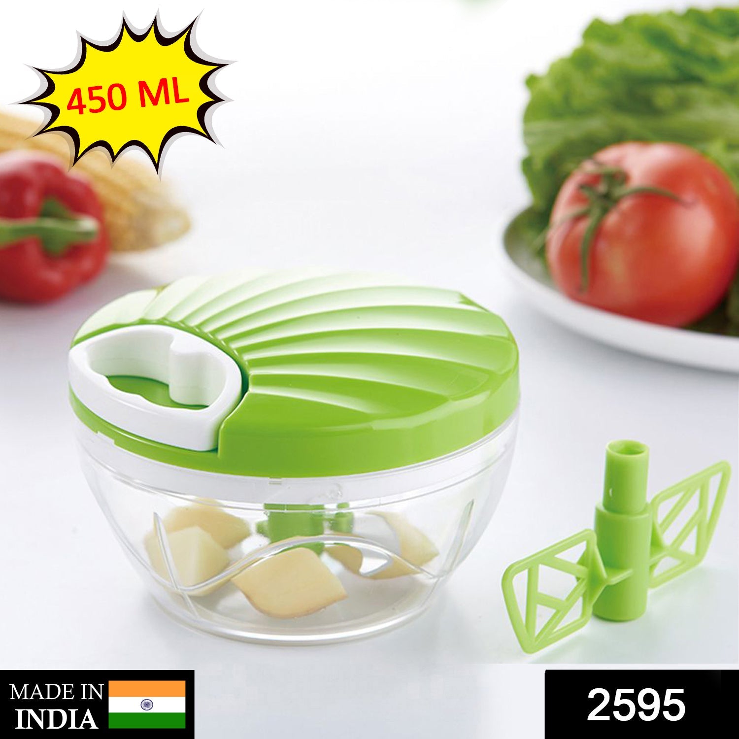 2595 2in1 Speedy Chopper With 450ML Capacity Easy to Chop Vegetable freeshipping - DeoDap