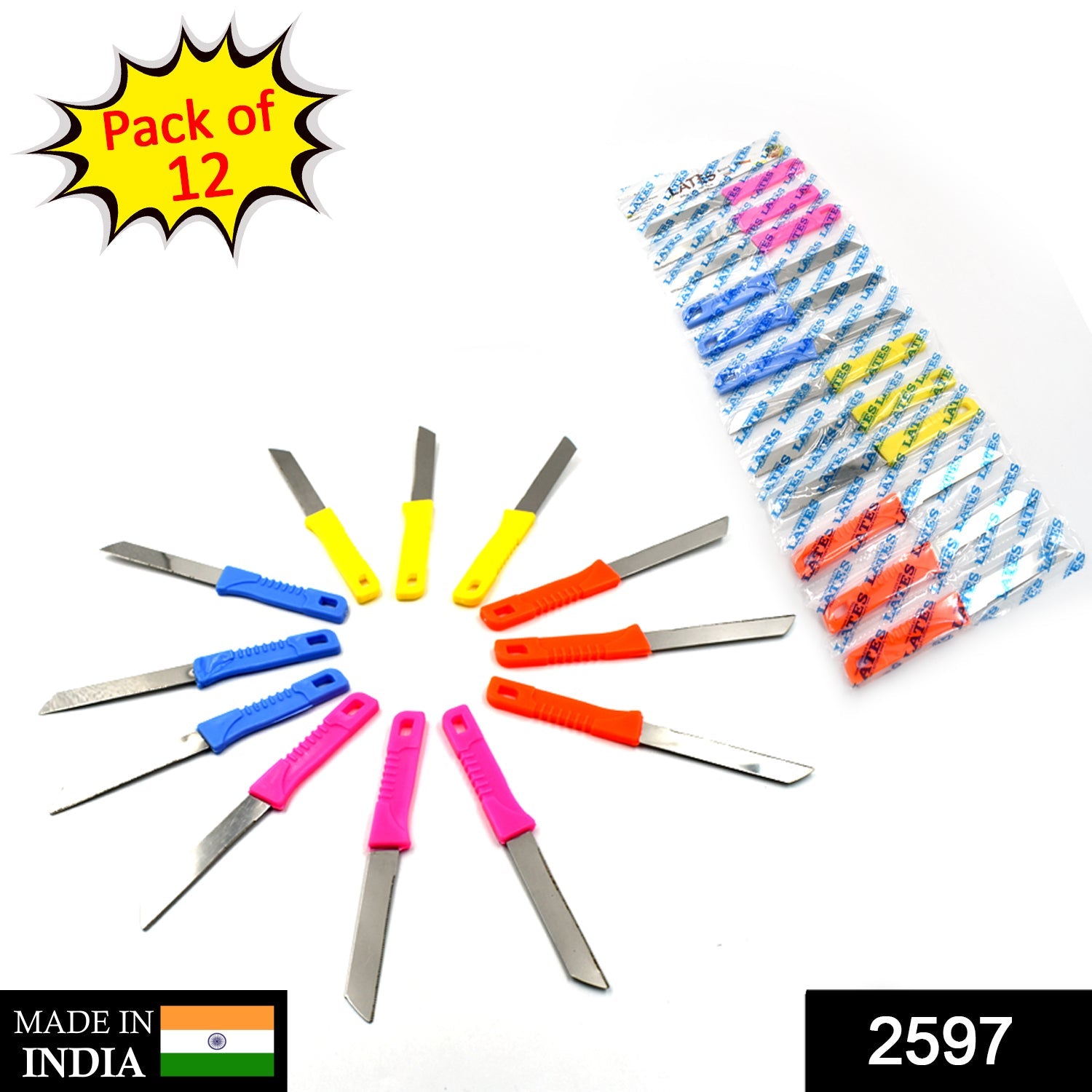 2597 Vegetable Knife For Easily Cutting Vegetable or Fruits (Pack Of 12Pcs) freeshipping - DeoDap