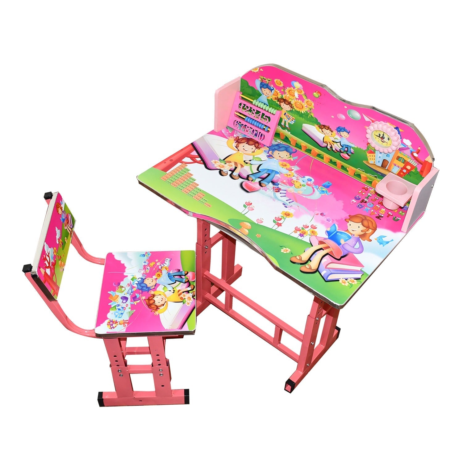7901 Multifunction Portable Study Table for Kids Table Chair Set for Kids Study Table with Chair for Work office, home