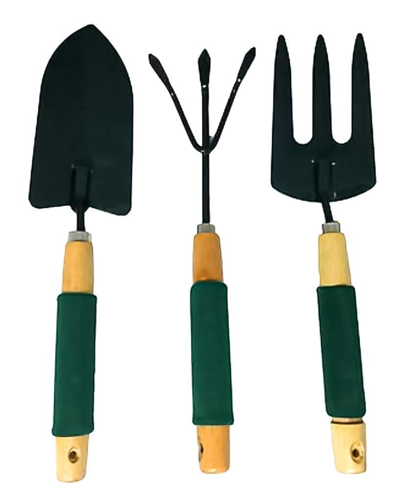 1505 Gardening Tool Wood Handle Cultivator Trowel Forks Tool Set (3 pack) - SkyShopy