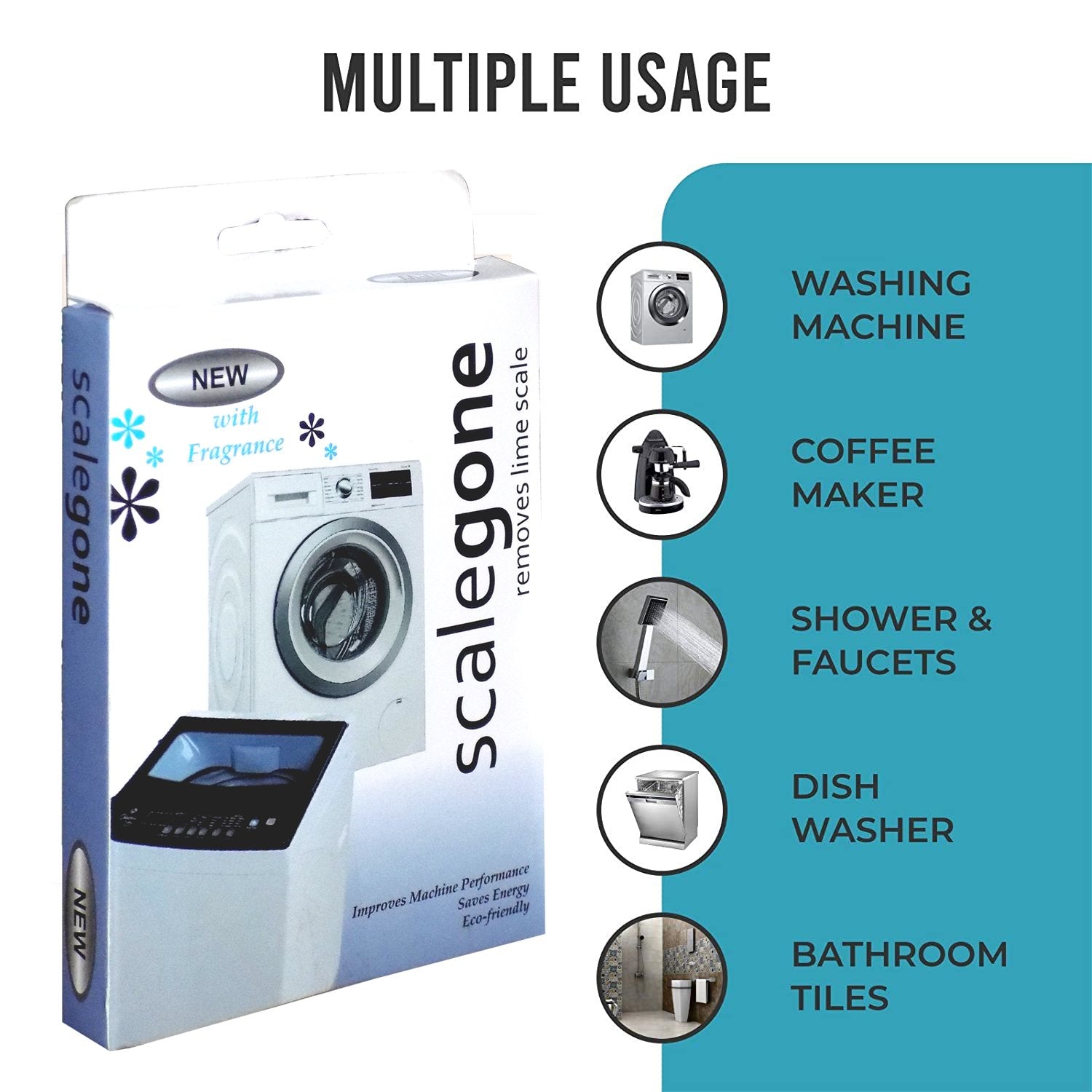 1356 Washing Machine Scalegon Powder for Machine Tub Cleaner (100 gm) - SkyShopy