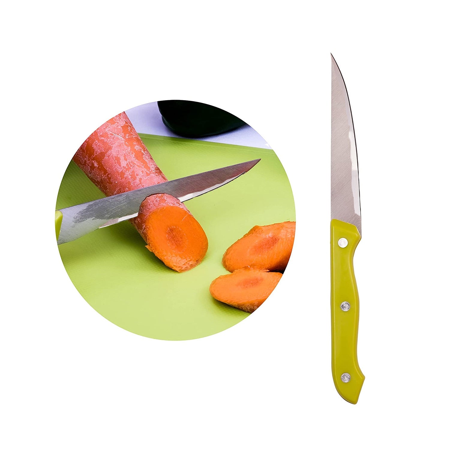2842 Stainless Steel Kitchen Knife Knives Set with Knife Scissor (Pack Of 5) DeoDap