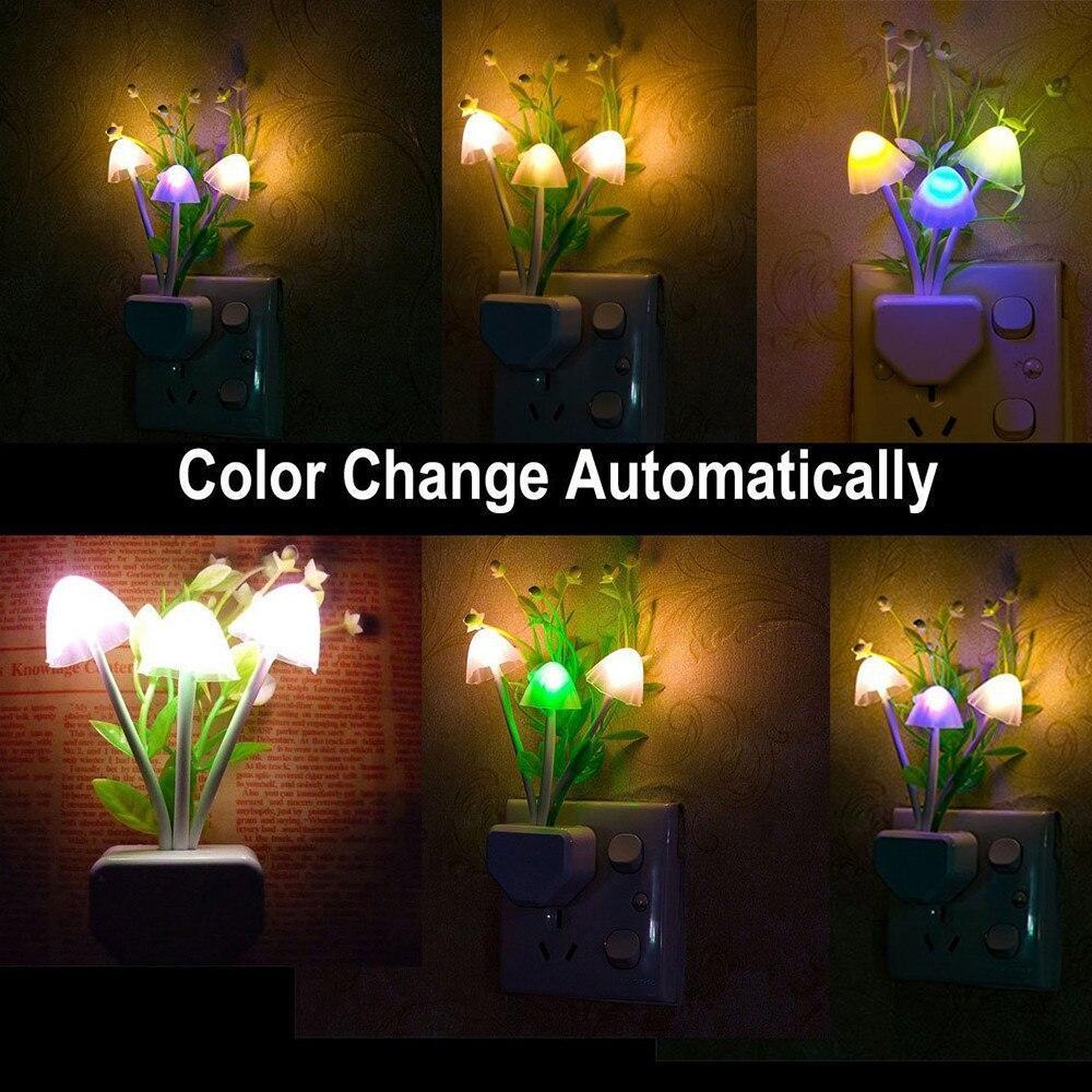 0206 Night Lamps White Flower Pot Color Changing Light & Mushrooms Light Sensor LED Decorative Night Lamp Night Lamp - SkyShopy