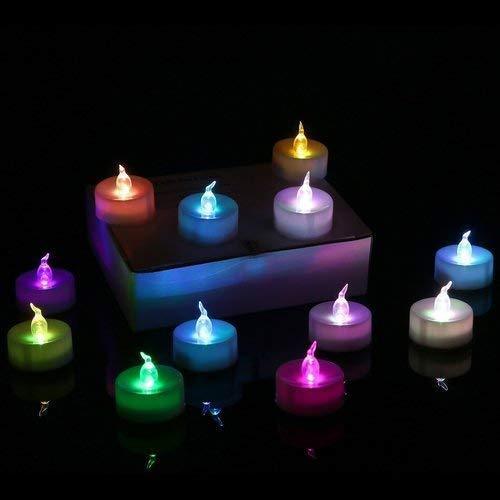 0241 Festival Decorative - LED Tealight Candles (Multi, 24 Pcs) - SkyShopy