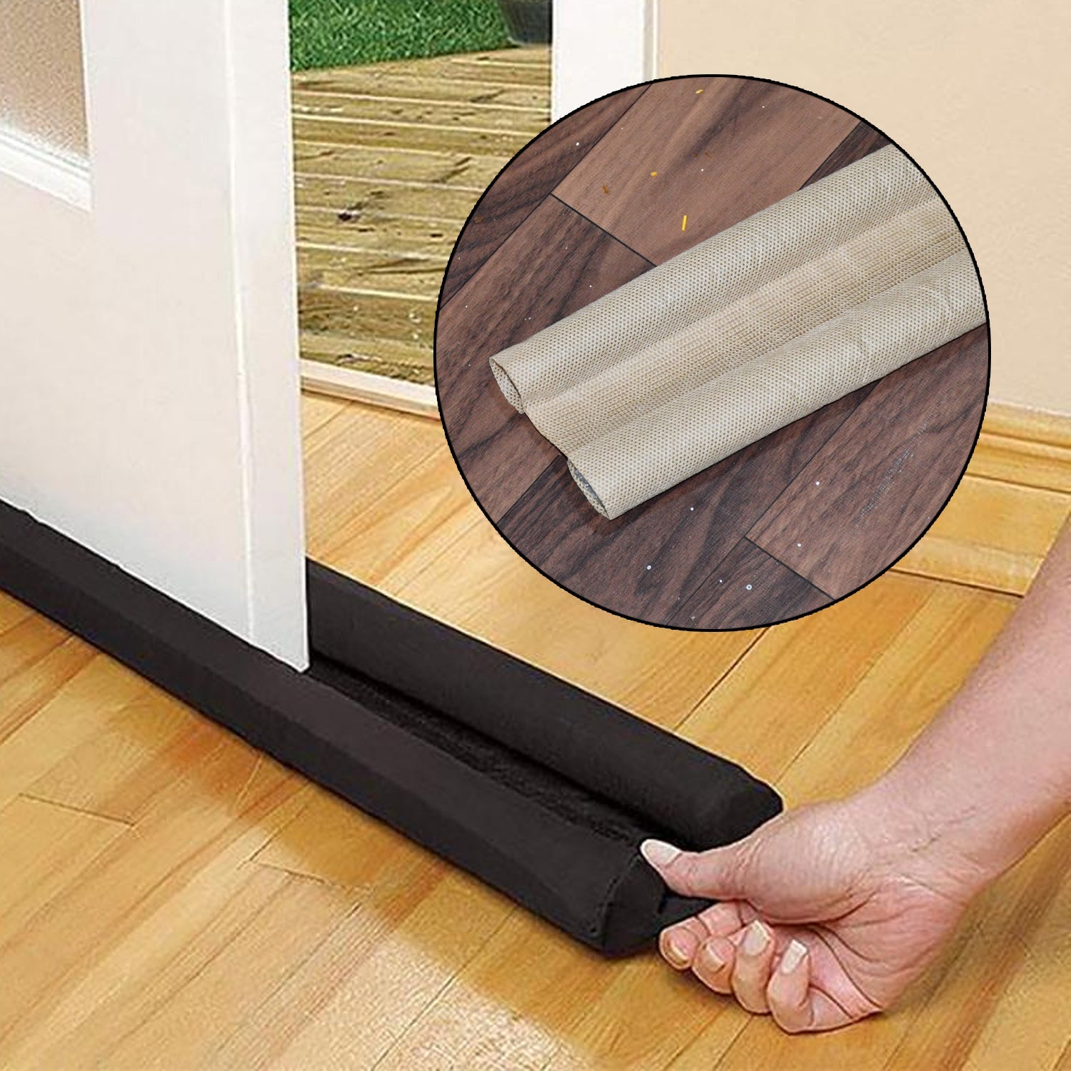 1756  Multipurpose Door Seal (38 inch) Draught/Draft Guard/Gap Sealer Bottom Sealing Strip for Insects, Dust/Water Proof Guard for Energy Saving, Noise Cancellation and Cooling Air