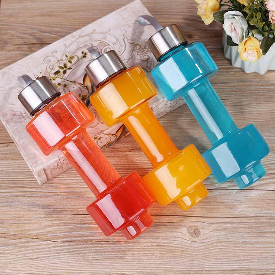 2002_Steel Cap Plastic water Dumbbells Bottle - SkyShopy