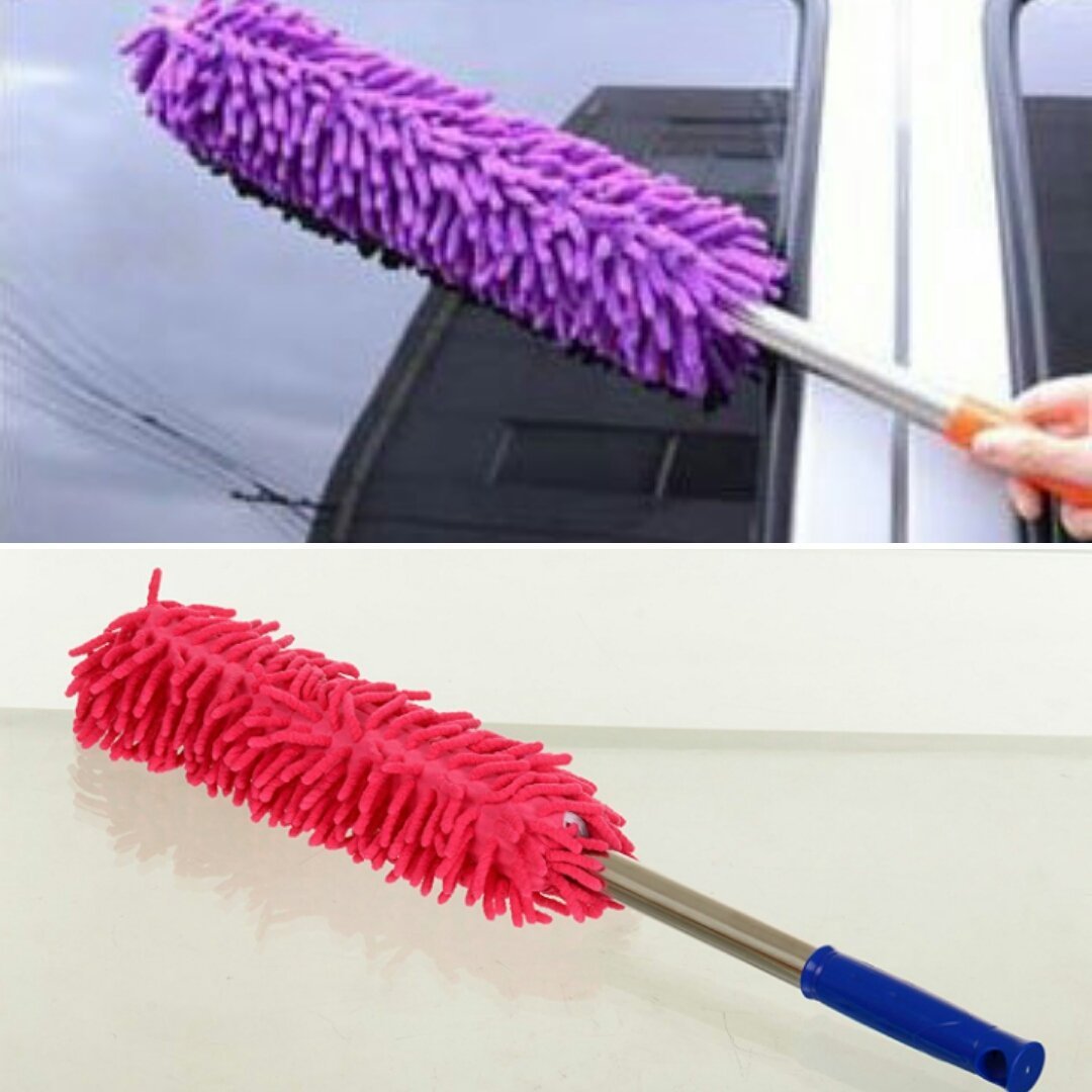 0707 Multipurpose Microfiber Cleaning Duster With Extendable Telescopic Wall Hanging Handle DeoDap
