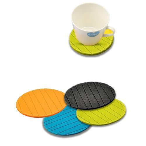 0129 6 pcs Useful Round Shape Plain Silicone Cup Mat Coaster Drinking Tea Coffee Mug Wine Mat for Home - SkyShopy