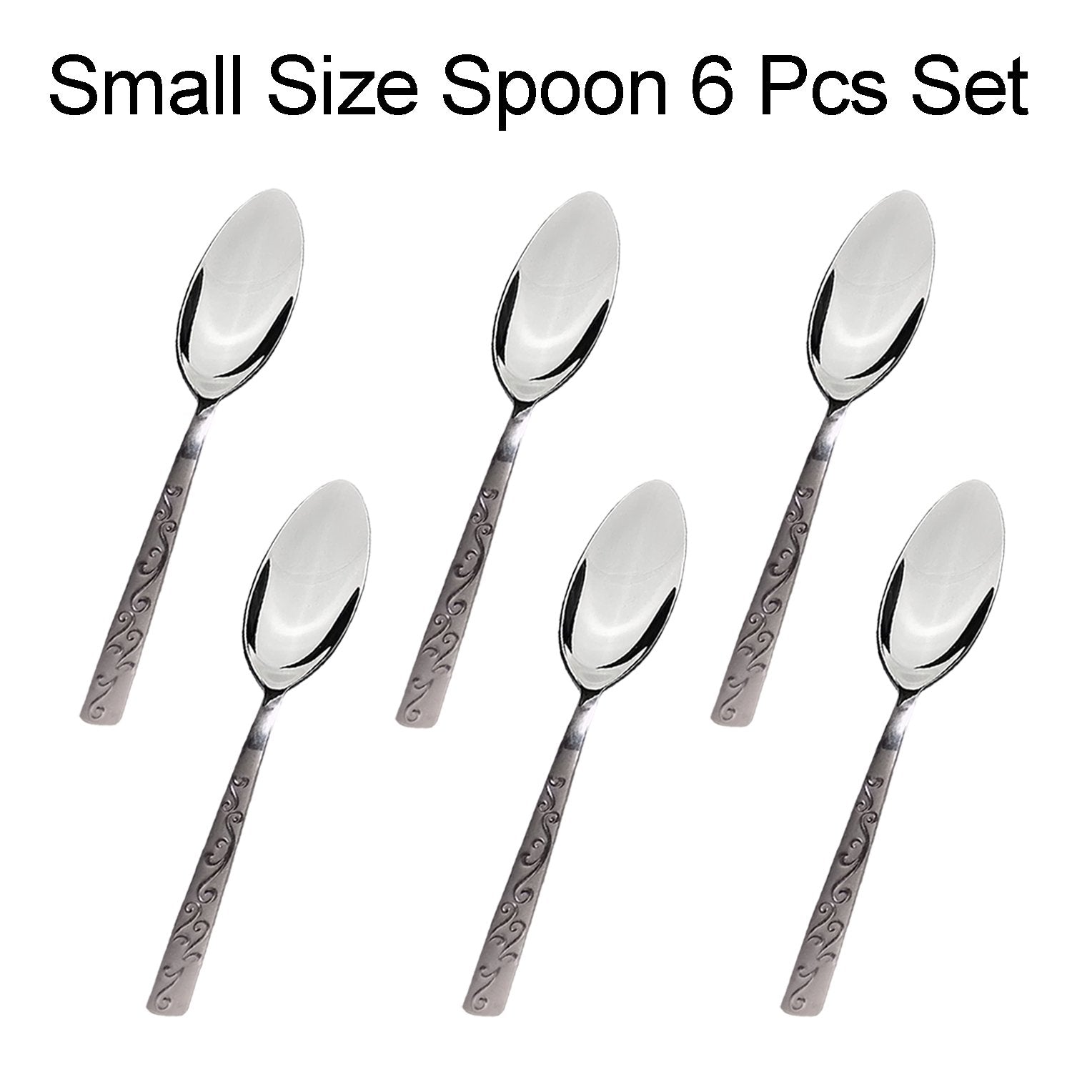7003 Stainless Steel Small Spoon for Home/Kitchen (Set of 6) - SkyShopy
