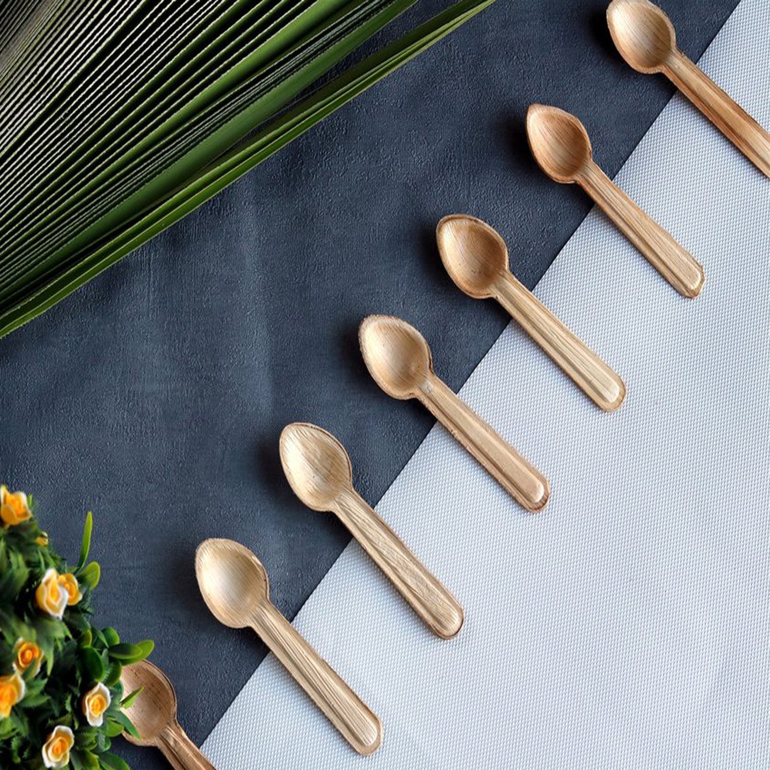 3223 Disposable Eco-friendly Wooden Spoons (Pack of 100) - SkyShopy