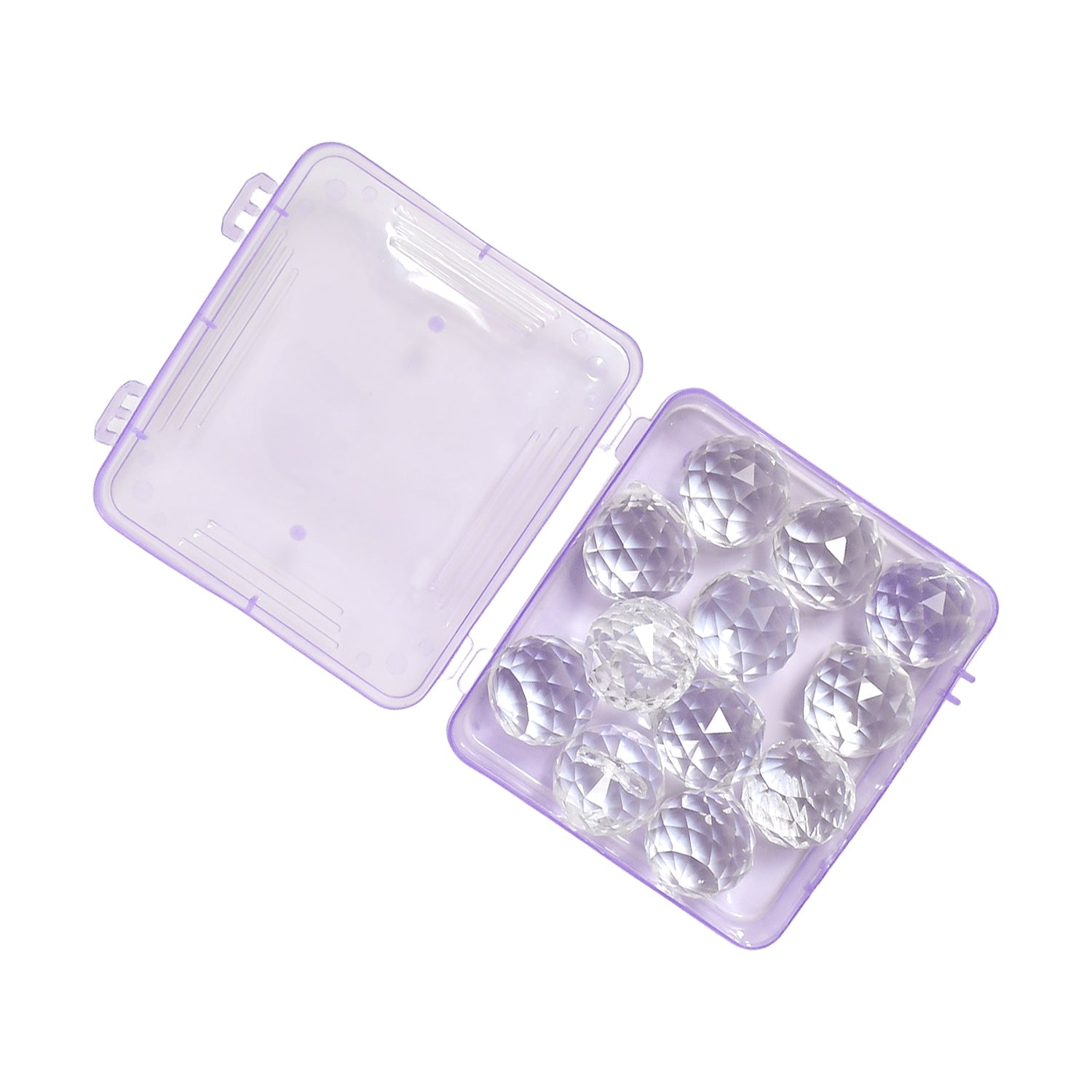 4004 White Crystal Ball Hanging Crystal Ball for Home and Office or Car Decor. (moq - 12pc) DeoDap