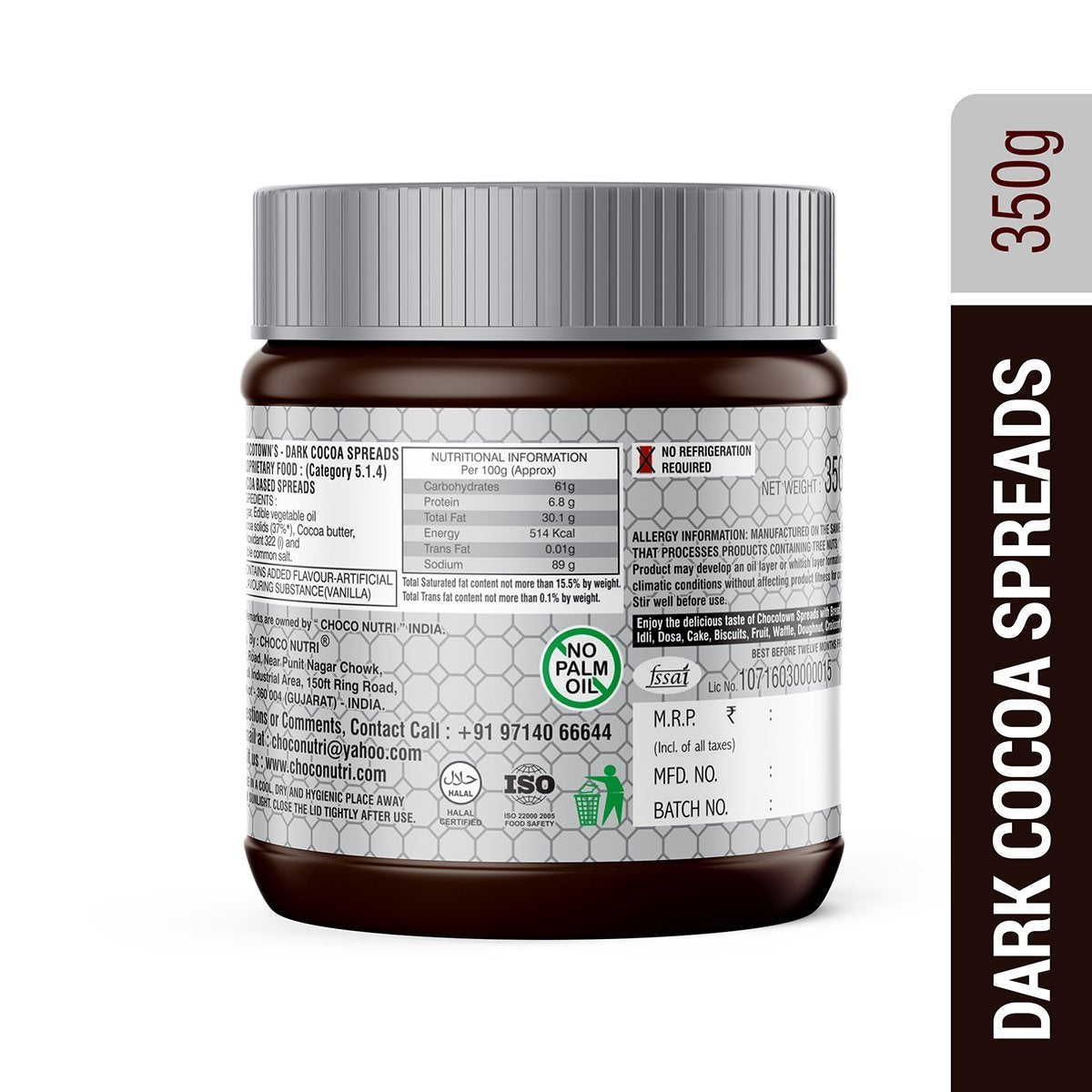 0055_Choco Nutri Chocolate Spreads - Premium Dark Chocolate Spread - 350 gm - SkyShopy