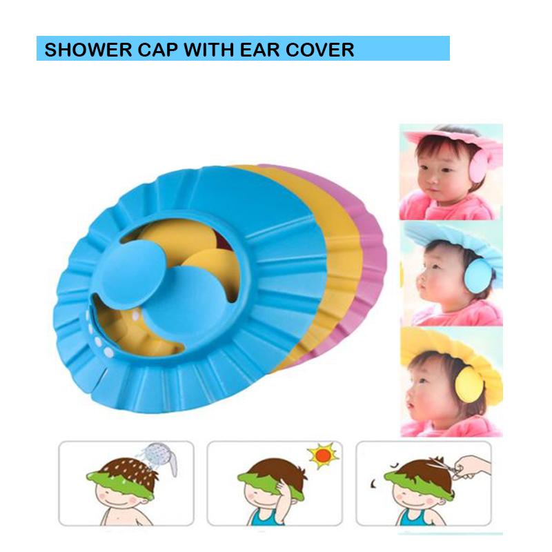 0378 Adjustable Safe Soft Baby Shower cap - SkyShopy