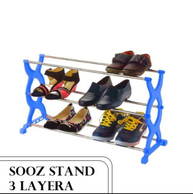 1570 3 Layer Multipurpose Portable Folding Shoe Rack/Shoe Cabinet - SkyShopy