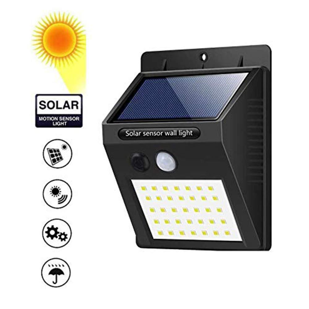 0213 Solar Security LED Night Light for Home Outdoor/Garden Wall (Black) (20-LED Lights) - SkyShopy