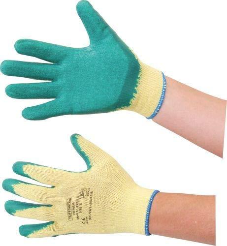 0719 Falcon Rubber Garden Gloves (Green & Yellow) - SkyShopy