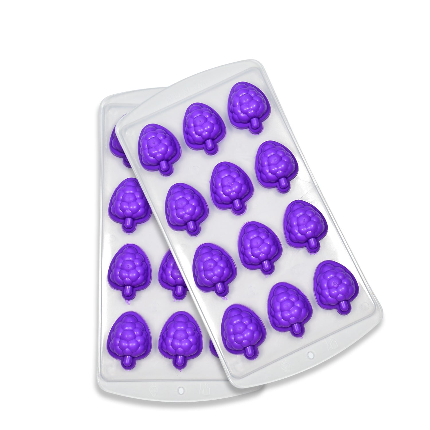 4869 Mix design Ice Trays with Lid for Freezer with Easy to Release Flexible Silicone shape ice cavity. DeoDap