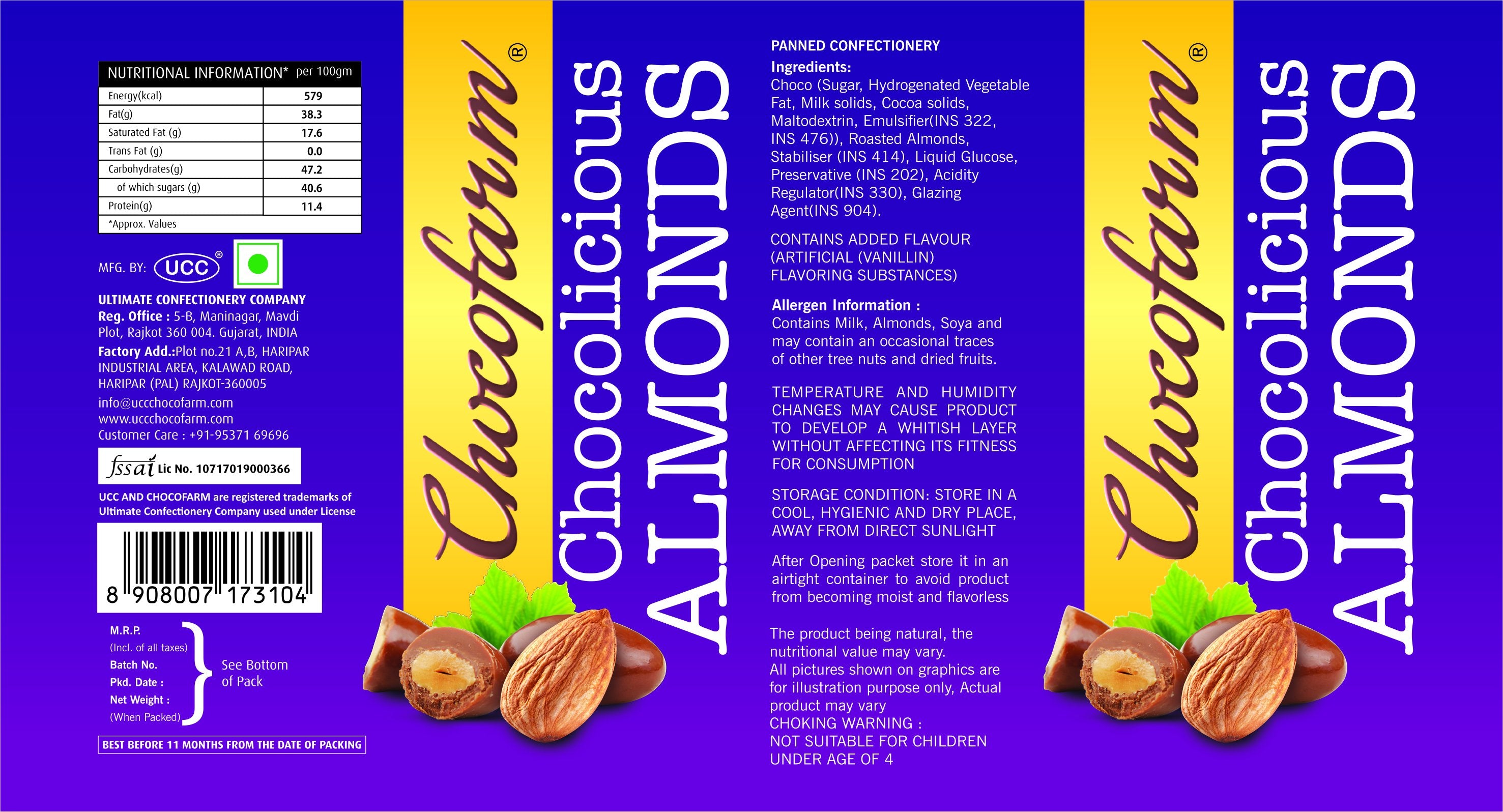 0041 Chocolate almonds (96 GMs) - SkyShopy