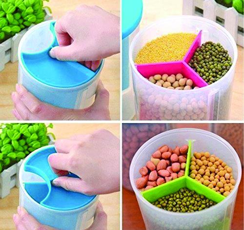 0618 3 in 1 Transparent Air Tight Storage Dispenser Container (1500ml) - SkyShopy