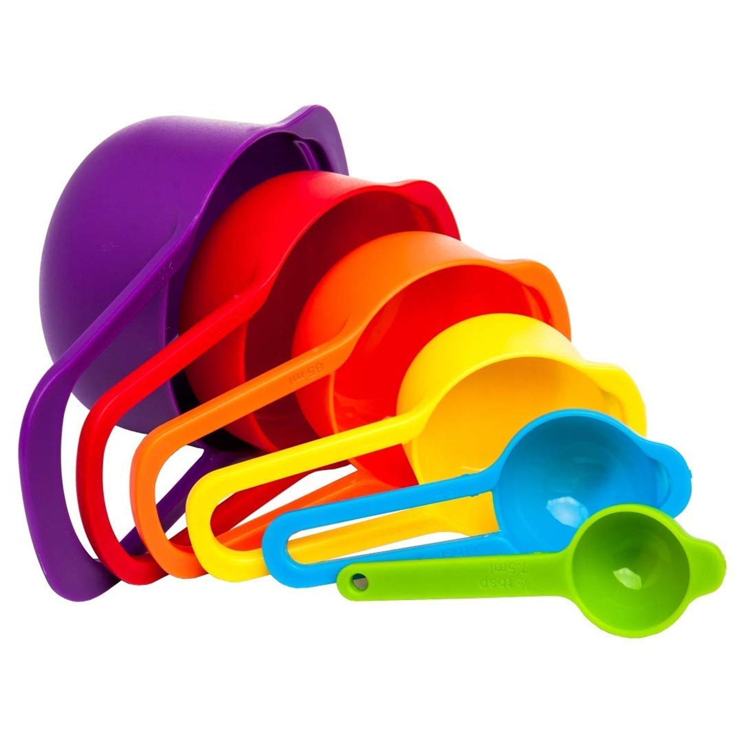 0811A Plastic Measuring Spoons for Kitchen (6 pack) DeoDap