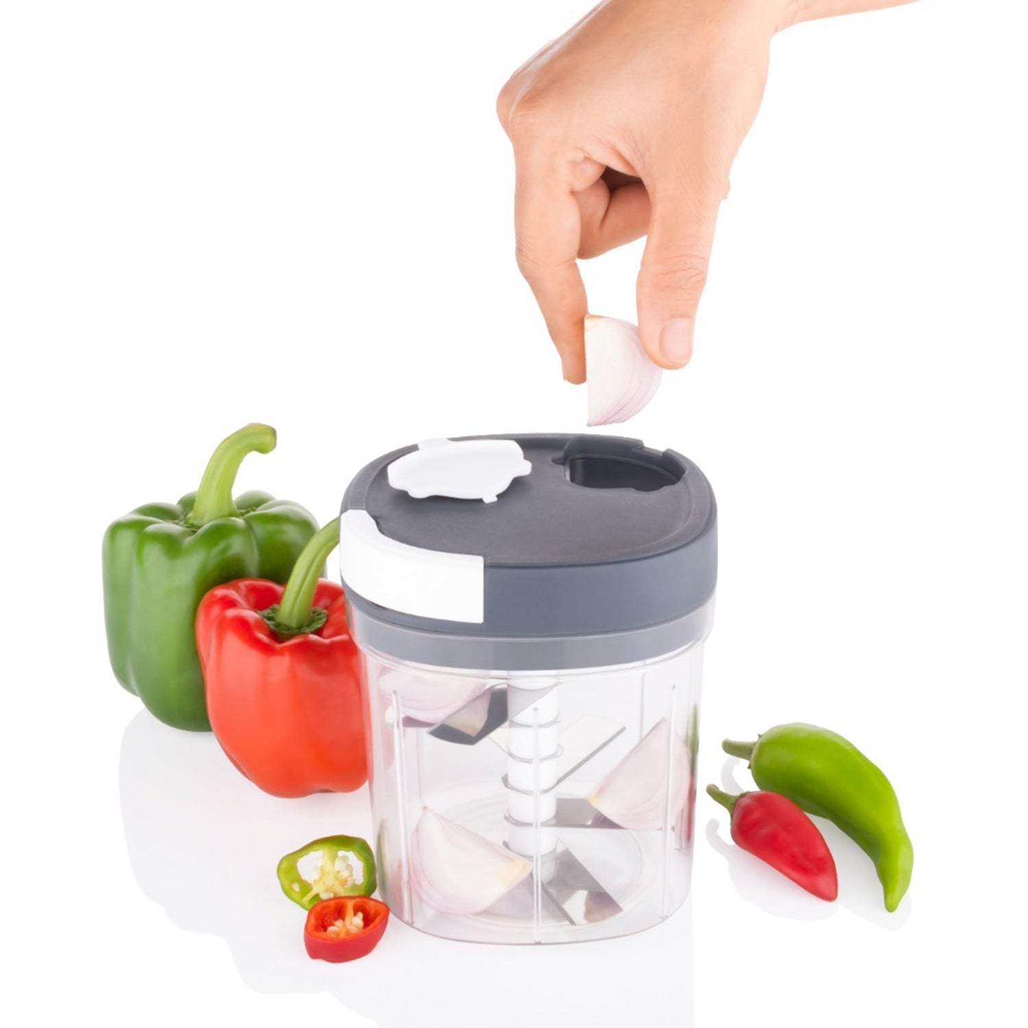 2671 Handy Chopper and Slicer Used Widely for chopping and Slicing of Fruits, Vegetables, Cheese Etc. Including All Kitchen Purposes.
