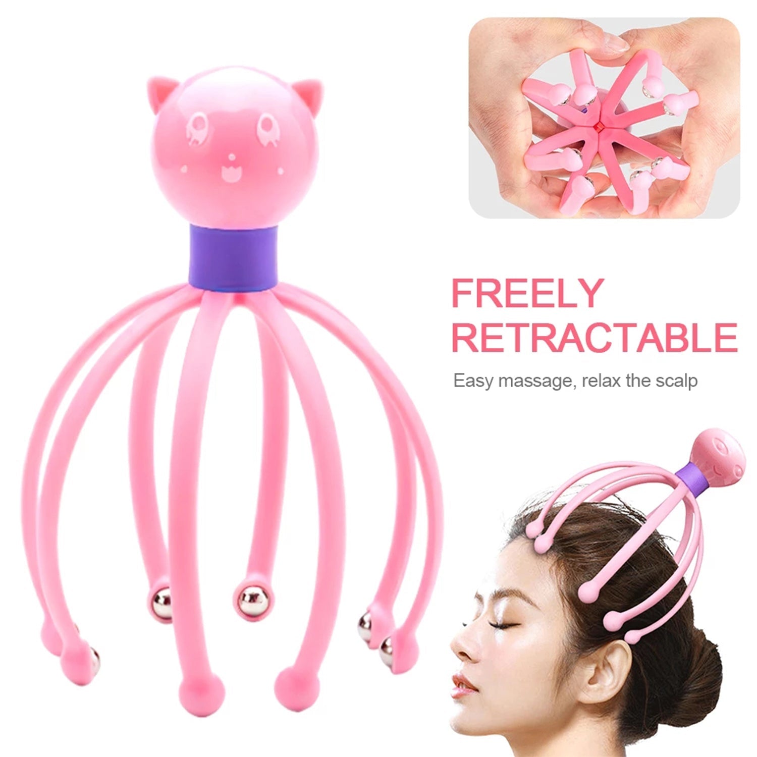 6098 Octopus Stress Relief Therapeutic  Scalp Massager