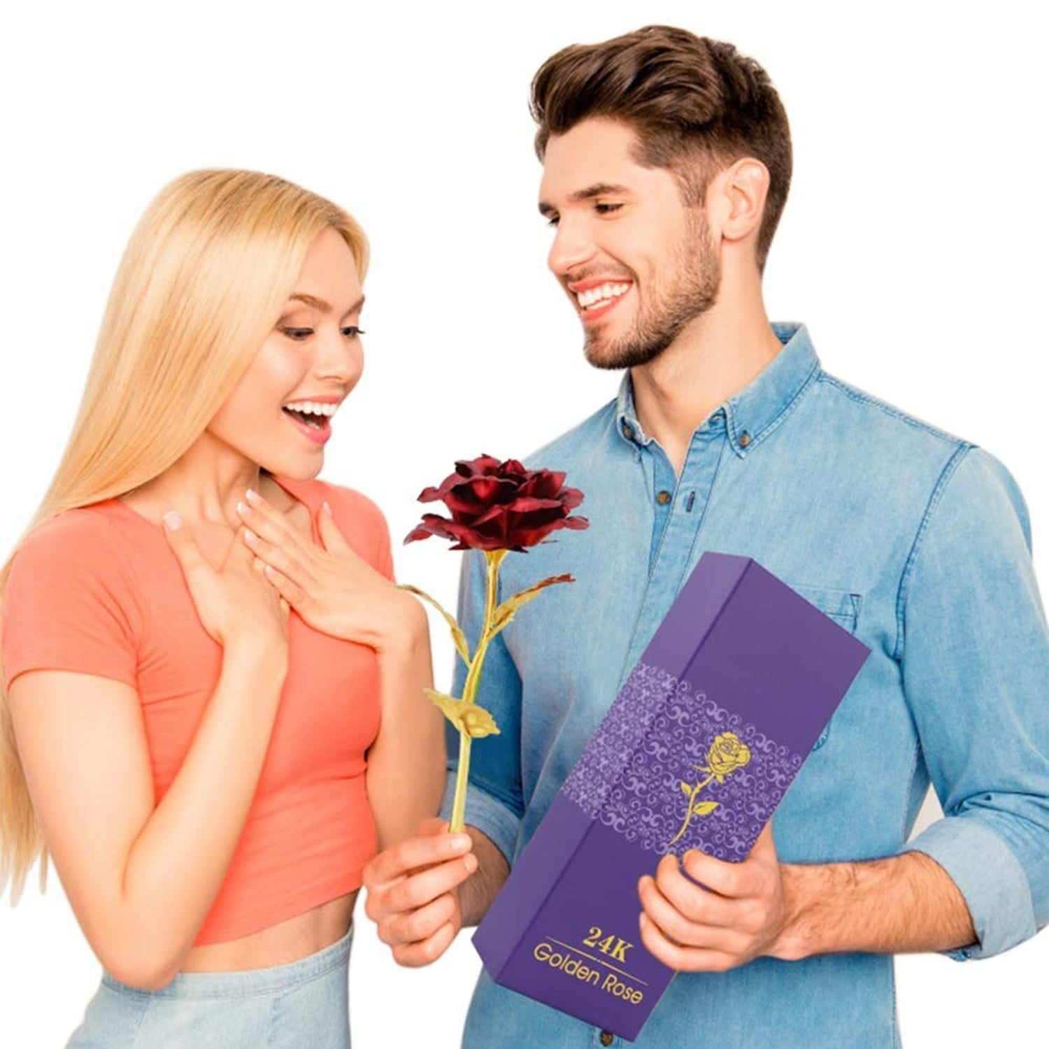 4809 24k Gold Rose,Gold Foil Plated Rose with LOVE Stand and Gift Box for Anniversary,Birthday,Wedding,Thanks giving freeshipping - DeoDap