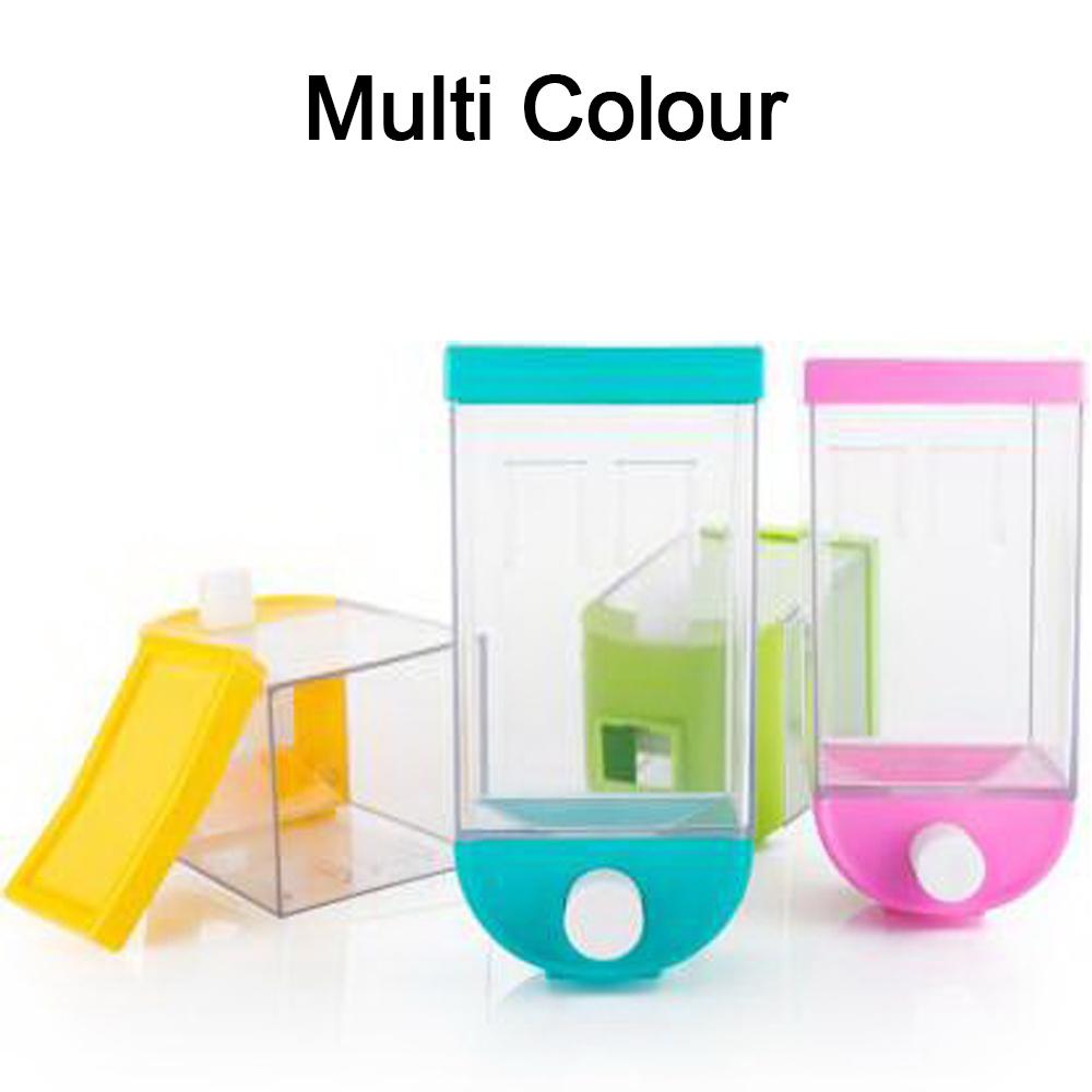 2325 Wall Mounted Cereal Dispenser Tank Grain Dry Food Container (1500ML) (Multicolour) - SkyShopy