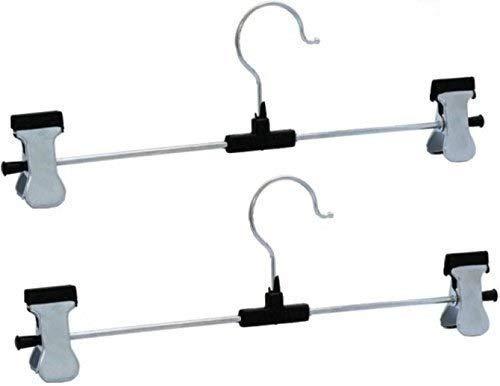 7202 Hangers with 2-Adjustable Anti-Rust Clips (Pack of 12) - SkyShopy