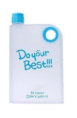 0364 Notebook Style Slim Water Bottle (380 ml, Multicolor) - SkyShopy