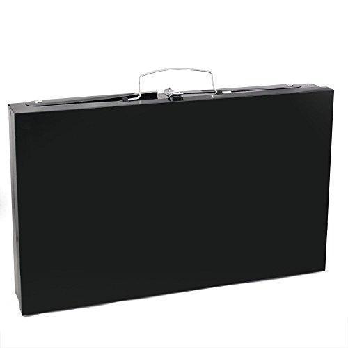 0125 Stainless Steel Briefcase Style Barbecue Grill Toaster (Medium, Black) - SkyShopy