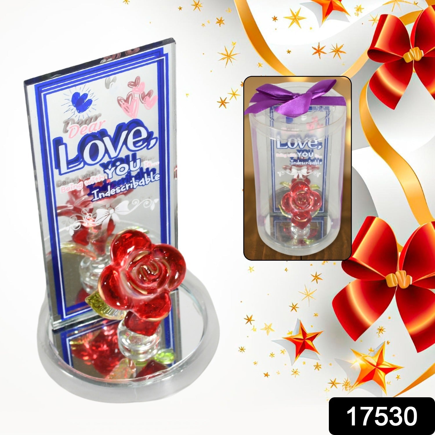 17530 Lovely Rose Gift Showpiece, Love showpiece Valentine's Day Gift, –  Sky Shopy