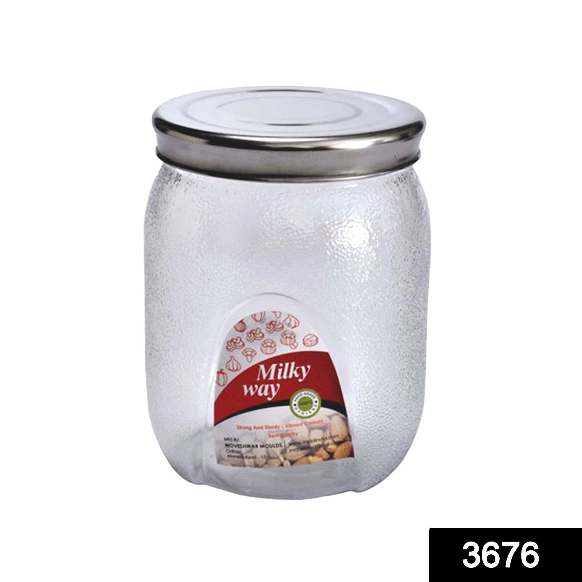 3676 Mason Jar with Airtight lids (1000 ml) (multicolour) - SkyShopy