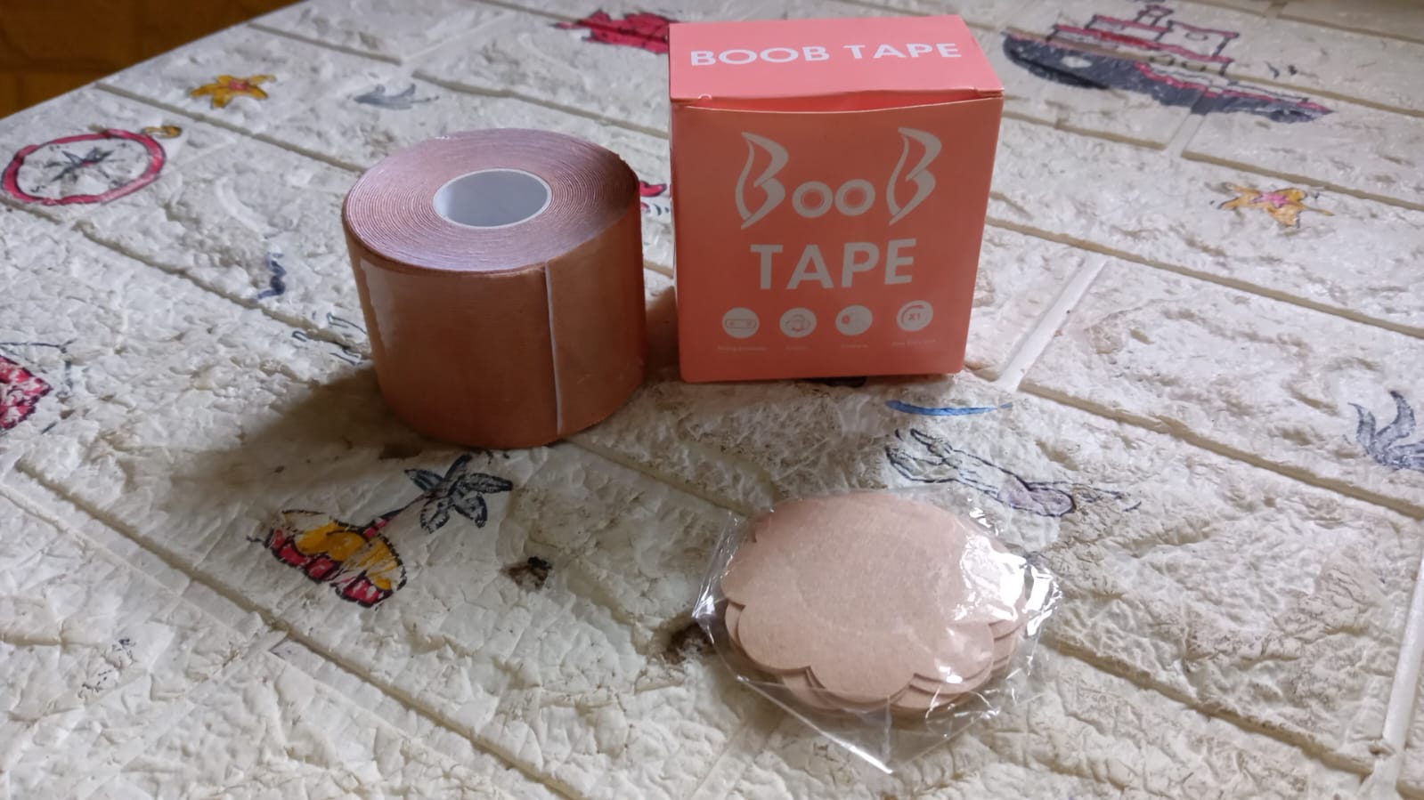 6596 Boob Tape with 10 Pairs Nipple Cover Cotton Wide Thin Breast Tape -  Women's & Girl's