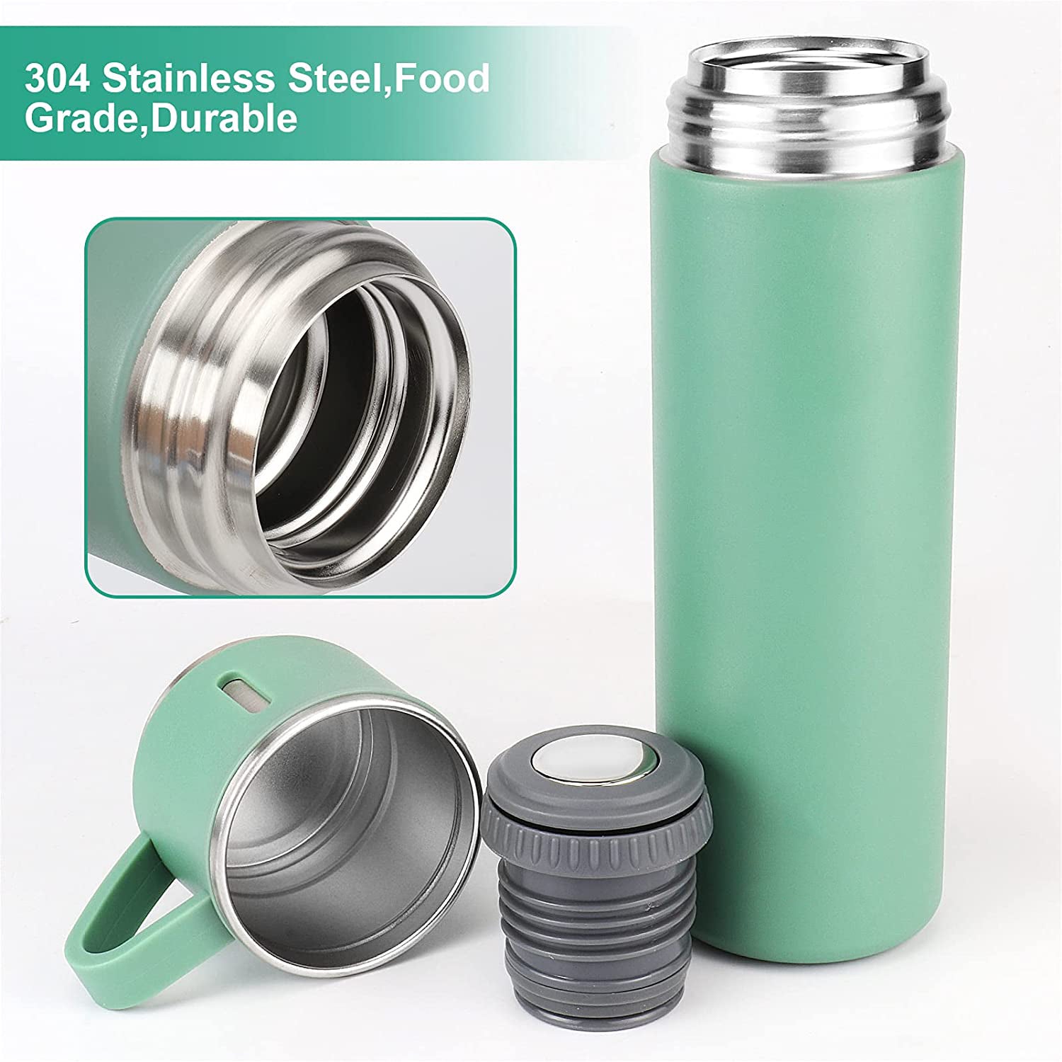 Buy Svk Dream Stainless Steel Vacuum Flask Set With 3 Steel Cups