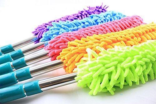0707 Multipurpose Microfiber Cleaning Duster With Extendable Telescopic Wall Hanging Handle DeoDap